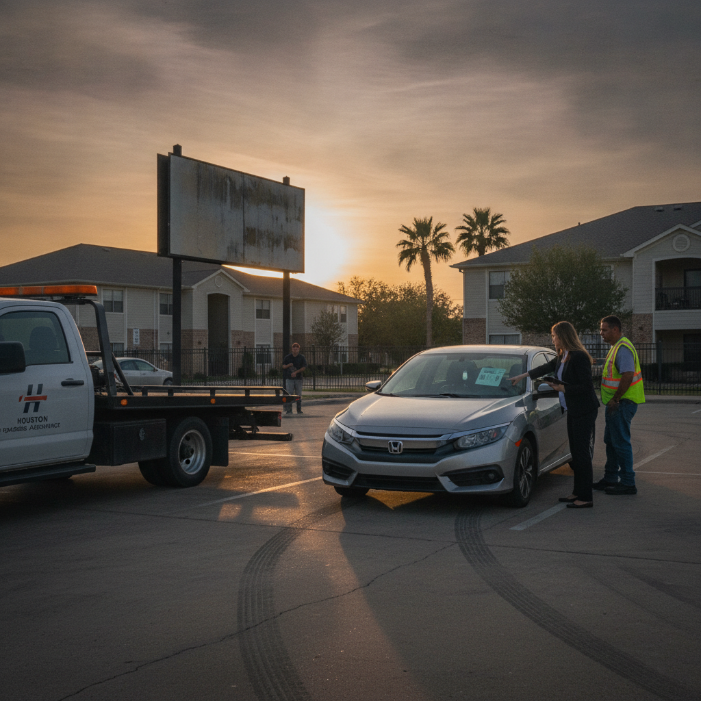 How Do Houston Towing Companies Legally Handle a Vehicle With Expired Registration on Private Property?